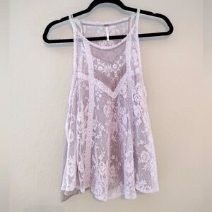 Free People Miss Mackenzie Top Lavender Size XSmall